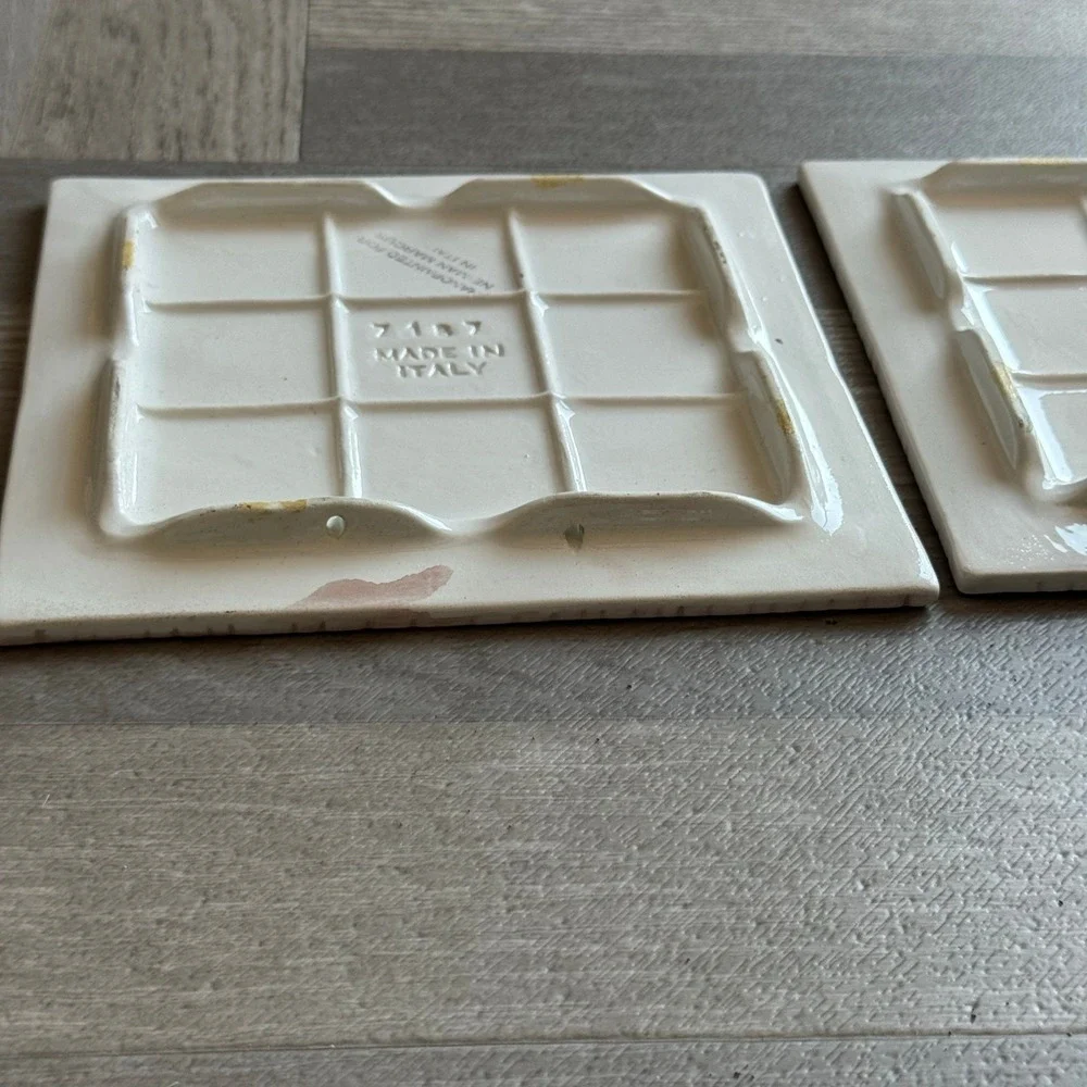 Ceramic Tile Art Coasters,‎ Mosaic Look Fruit Grapes Home Decor Cookware Italy